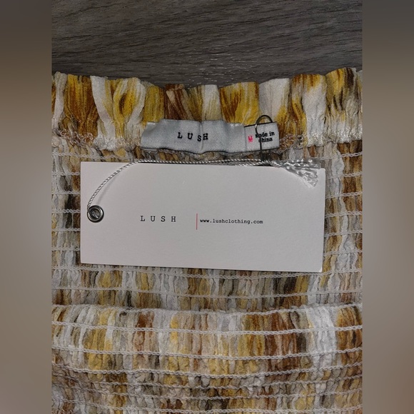 LUSH Yellow Multi Medium Tank Top NWT - Picture 2 of 5